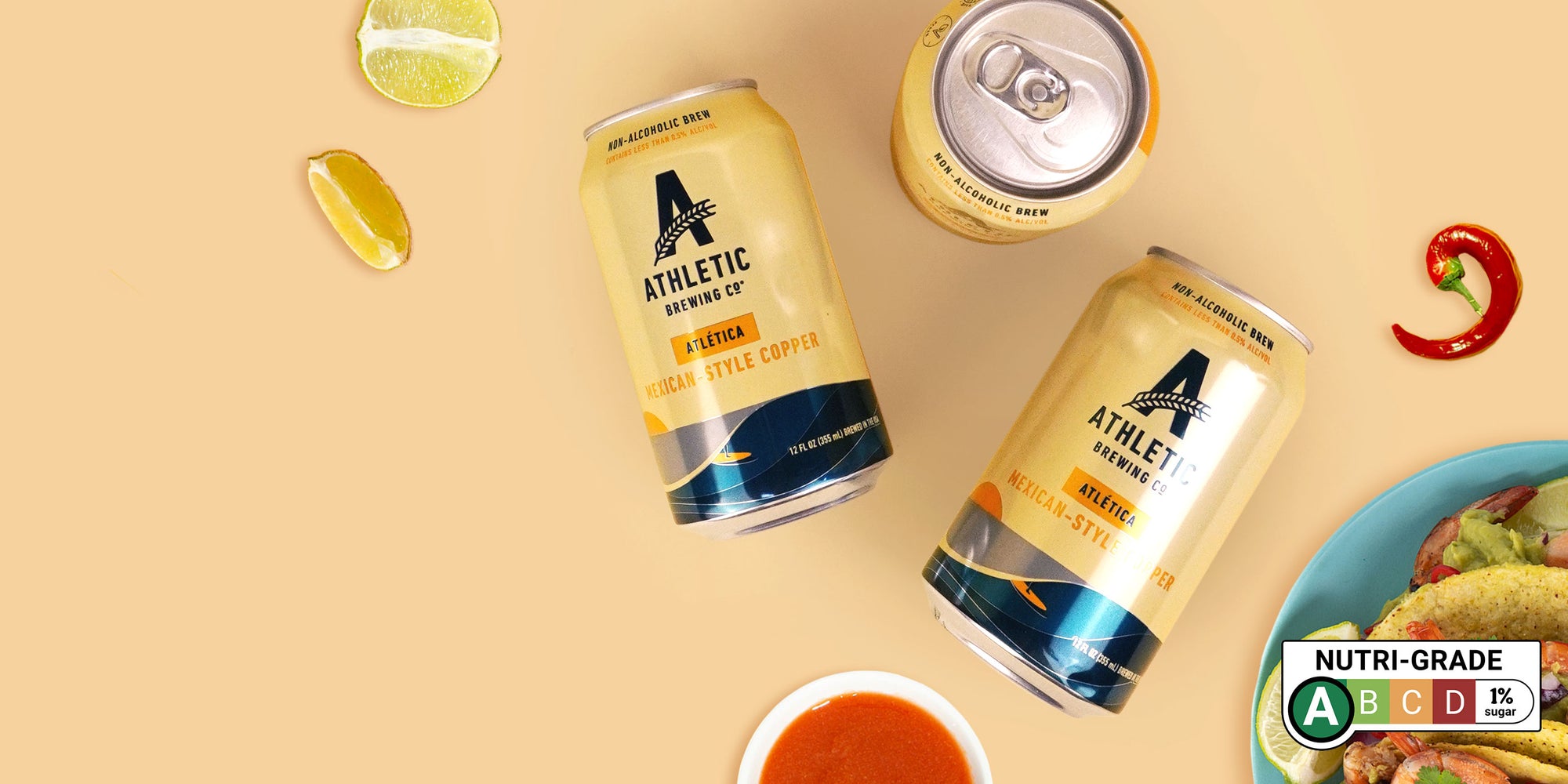 Athletic Atlética Alcohol-Free Non-Alcoholic Mexican Lager