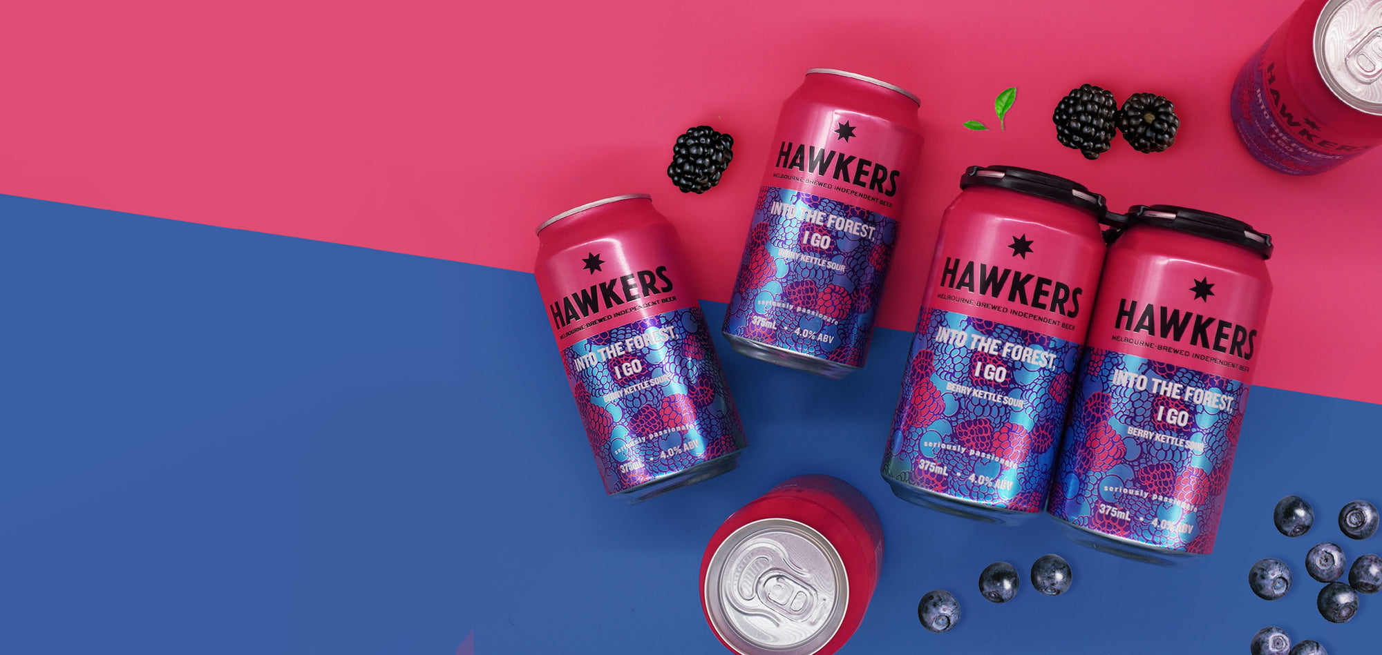 Hawkers 'Into the Forest, I Go' Sour Ale with Raspberry, Blueberry & Blackberry