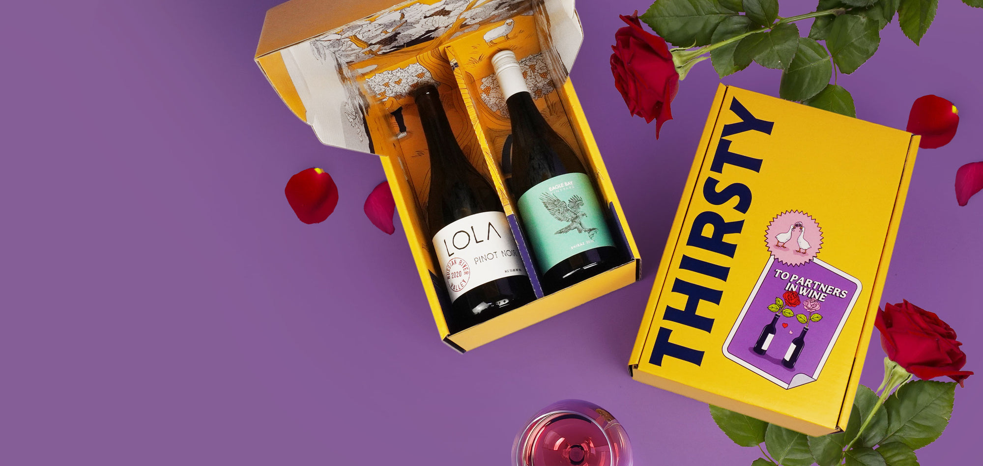 Thirsty 'To Partners in Wine' Wine Gift Box